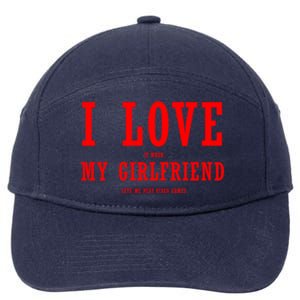 I Love My Friend Funny Video Gaming Gamer Gift Gift 7-Panel Snapback Hat