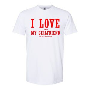 I Love My Friend Funny Video Gaming Gamer Gift Gift Softstyle CVC T-Shirt