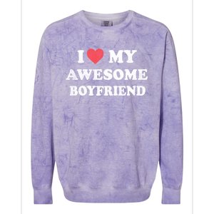 I Love My Awesome Friend Happy Valentines Day Gift Colorblast Crewneck Sweatshirt