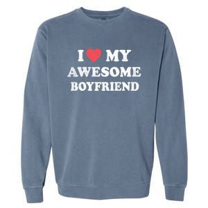 I Love My Awesome Friend Happy Valentines Day Gift Garment-Dyed Sweatshirt