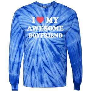 I Love My Awesome Friend Happy Valentines Day Gift Tie-Dye Long Sleeve Shirt