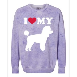 I Love My Toy Poodle Gift Colorblast Crewneck Sweatshirt