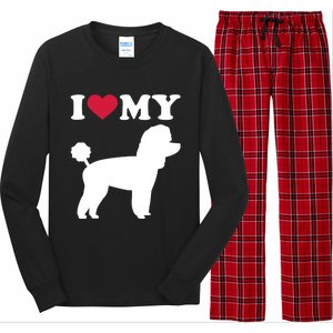 I Love My Toy Poodle Gift Long Sleeve Pajama Set