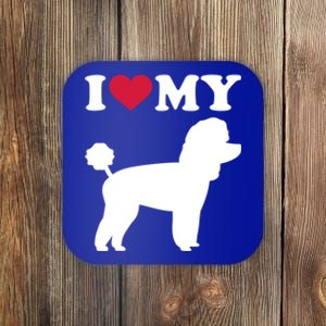 I Love My Toy Poodle Gift Coaster