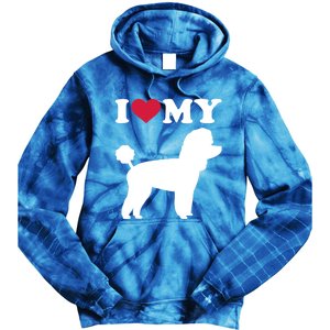 I Love My Toy Poodle Gift Tie Dye Hoodie