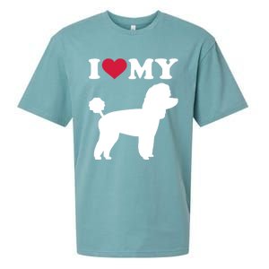 I Love My Toy Poodle Gift Sueded Cloud Jersey T-Shirt