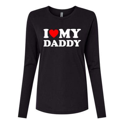 I Love My Daddy Gift Womens Cotton Relaxed Long Sleeve T-Shirt