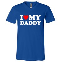 I Love My Daddy Gift V-Neck T-Shirt