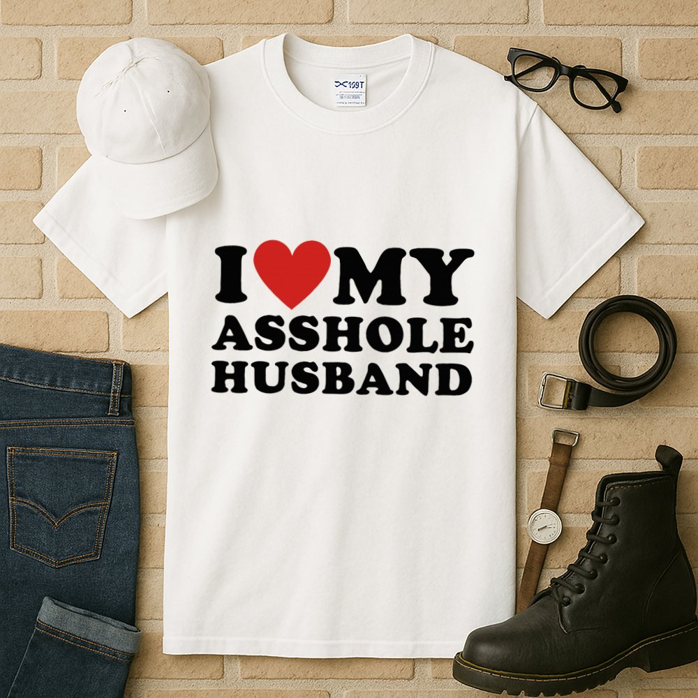 I Love My Asshole Husband Funny Sarcastic For Wife Tall T-Shirt