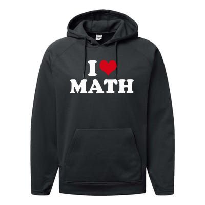 I Love Math Performance Fleece Hoodie