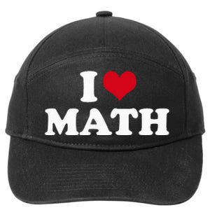 I Love Math 7-Panel Snapback Hat