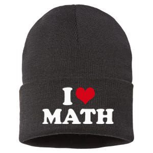 I Love Math Sustainable Knit Beanie