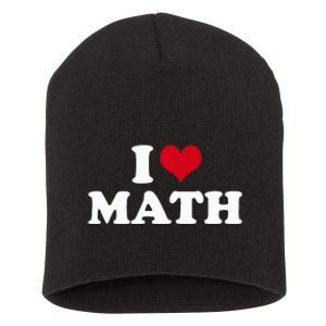 I Love Math Short Acrylic Beanie