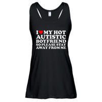 I Love My Autistic Boyfriend So Please Stay Away From Me Ladies Essential Flowy Tank