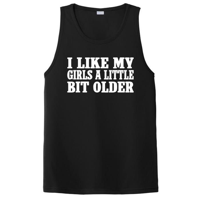 I Like My Girl A Little Bit Older Funny Retro Vintage PosiCharge Competitor Tank