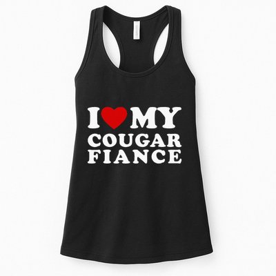 I Love My Cougar Fiance I Heart My Cougar Fiance Womens Tank Top