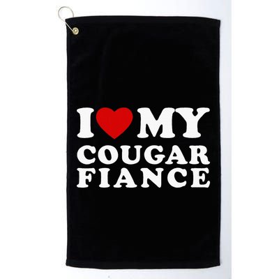 I Love My Cougar Fiance I Heart My Cougar Fiance Golf Towel