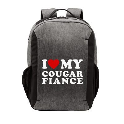 I Love My Cougar Fiance I Heart My Cougar Fiance Vector Backpack