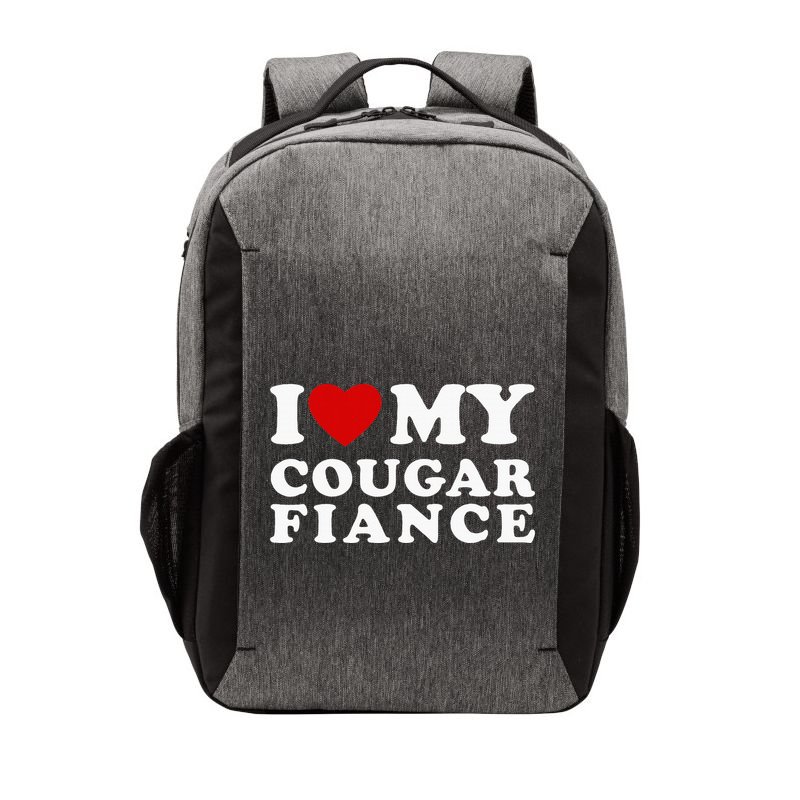 I Love My Cougar Fiance I Heart My Cougar Fiance Vector Backpack