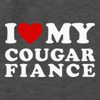I Love My Cougar Fiance I Heart My Cougar Fiance Vector Backpack