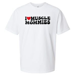 I Love Muscle Mommies, I Heart Muscle Mommies, Muscle Mommy Sueded Cloud Jersey T-Shirt