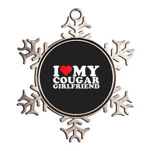 I Love My Cougar Girlfriend I Heart My Cougar Girlfriend GF Metallic Star Ornament