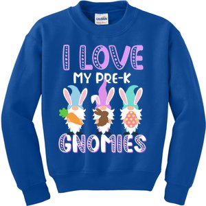 I Love My Prek Gnomies Easter Prek Teacher Gnome Gift Kids Sweatshirt