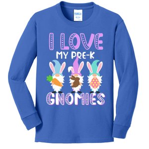 I Love My Prek Gnomies Easter Prek Teacher Gnome Gift Kids Long Sleeve Shirt