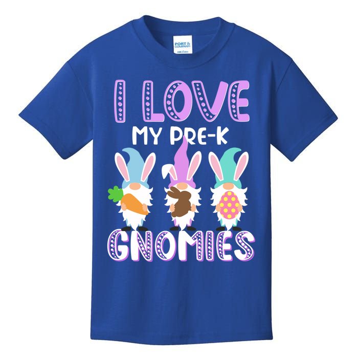 I Love My Prek Gnomies Easter Prek Teacher Gnome Gift Kids T-Shirt