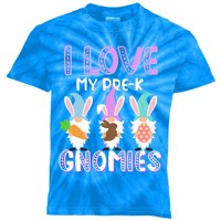 I Love My Prek Gnomies Easter Prek Teacher Gnome Gift Kids Tie-Dye T-Shirt