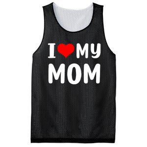 I Love My Mom Funny Mothers Day Gifts For Mom Mommy Mama Mesh Reversible Basketball Jersey Tank