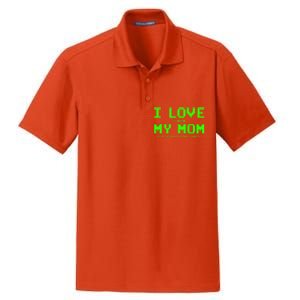 I Love My Mom For Gamer N Video Games Funny Gift Dry Zone Grid Polo