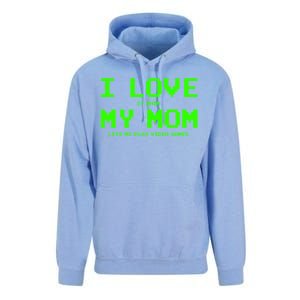 I Love My Mom For Gamer N Video Games Funny Gift Unisex Surf Hoodie