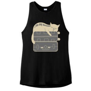 I Like My Suitcase I Like My Suite Case Funny Trump Cat Ladies PosiCharge Tri-Blend Wicking Tank