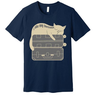 I Like My Suitcase I Like My Suite Case Funny Trump Cat Premium T-Shirt