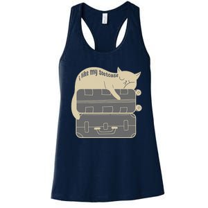 I Like My Suitcase I Like My Suite Case Funny Trump Cat Women's Racerback Tank