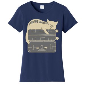 I Like My Suitcase I Like My Suite Case Funny Trump Cat Women's T-Shirt