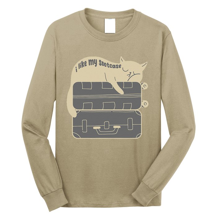 I Like My Suitcase I Like My Suite Case Funny Trump Cat Long Sleeve Shirt