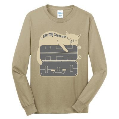 I Like My Suitcase I Like My Suite Case Funny Trump Cat Tall Long Sleeve T-Shirt