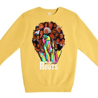 I Love My Roots Back Powerful History Month Pride DNA Premium Crewneck Sweatshirt