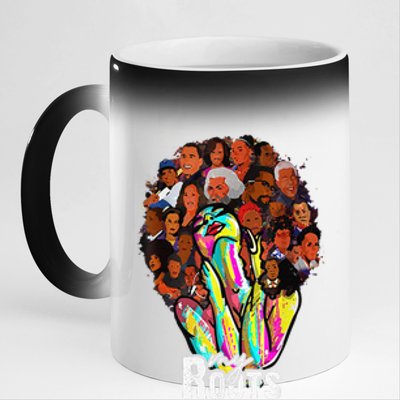 I Love My Roots Back Powerful History Month Pride DNA 11oz Black Color Changing Mug