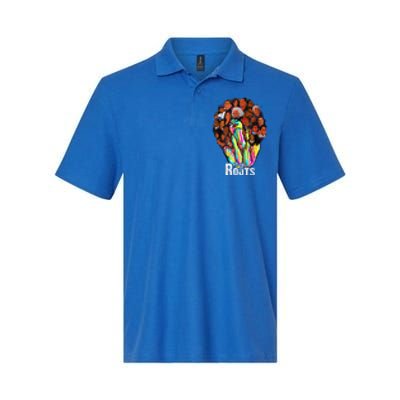 I Love My Roots Back Powerful History Month Pride DNA Softstyle Adult Sport Polo