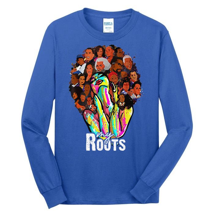 I Love My Roots Back Powerful History Month Pride DNA Tall Long Sleeve T-Shirt