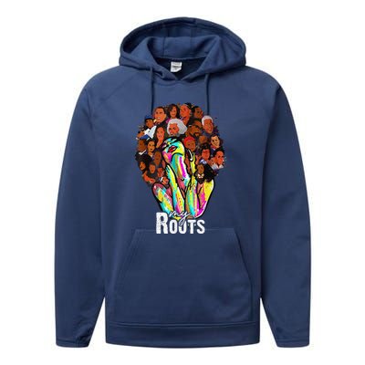 I Love My Roots Back Powerful History Month Pride DNA Performance Fleece Hoodie