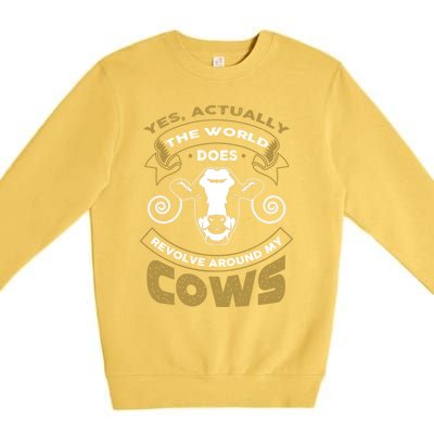 I Love My Cows Gift Funny Cows Gift Premium Crewneck Sweatshirt