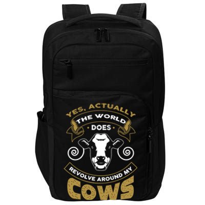 I Love My Cows Gift Funny Cows Gift Impact Tech Backpack