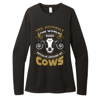 I Love My Cows Gift Funny Cows Gift Womens CVC Long Sleeve Shirt