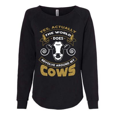 I Love My Cows Gift Funny Cows Gift Womens California Wash Sweatshirt