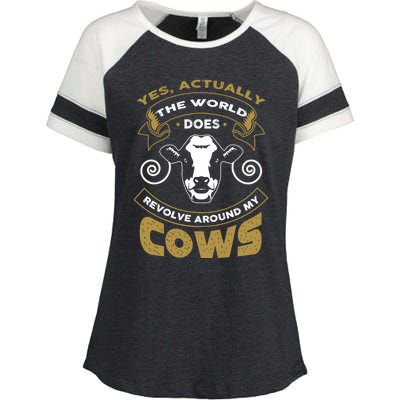 I Love My Cows Gift Funny Cows Gift Enza Ladies Jersey Colorblock Tee