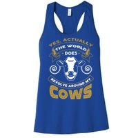 I Love My Cows Gift Funny Cows Gift Women's Racerback Tank